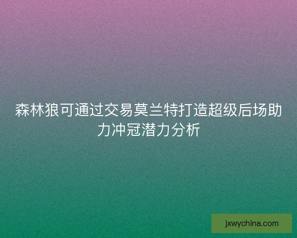 森林狼可通过交易莫兰特打造超级后场助力冲冠潜力分析