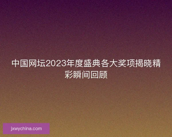 中国网坛2023年度盛典各大奖项揭晓精彩瞬间回顾 中国网坛2023年度盛典各大奖项揭晓精彩瞬间回顾
